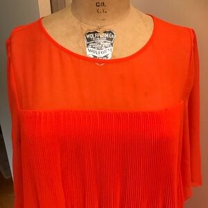 Maeve Orange Pleated Party Dress 10